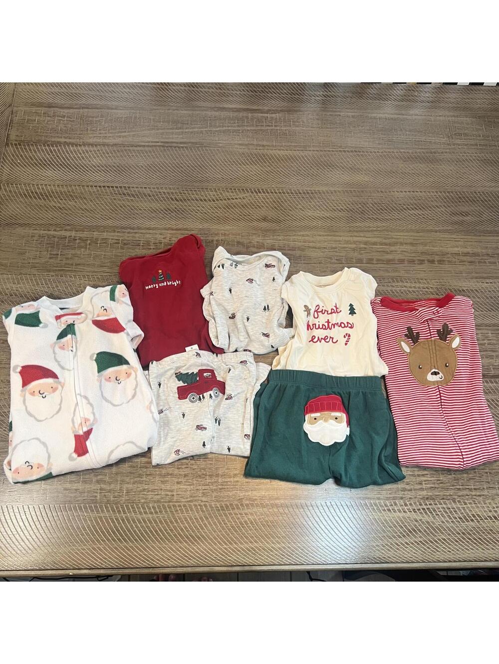 Carter's Baby Boy First Christmas Bundle - 7 Piece set - 9M